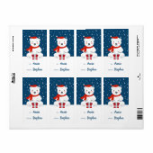 Étiquette Ours de neige (Feuille entière)