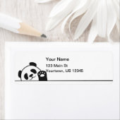 Étiquette Ours de panda mignonne (En situation)