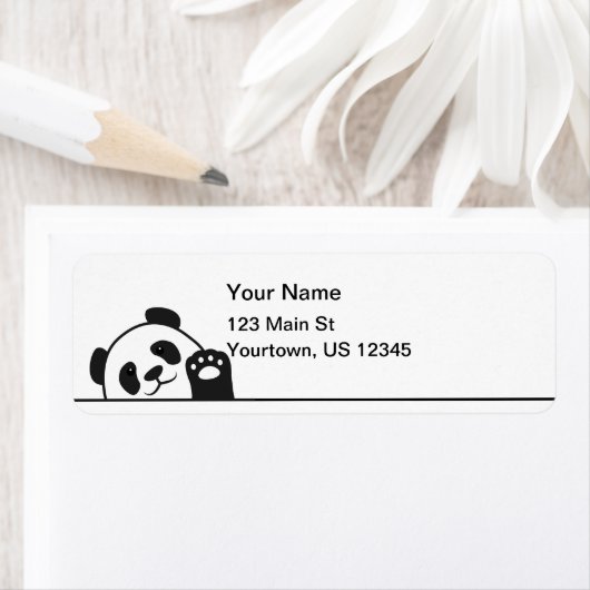 Étiquette Ours de panda mignonne (En situation)