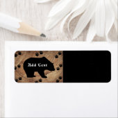 Étiquette Ours Noir Et Paniers Ours (En situation)