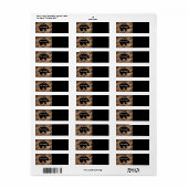 Étiquette Ours Noir Et Paniers Ours (Feuille entière)