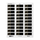 Étiquette Ours Noir Ours Noir Pâtes Bois Rustique (Feuille entière)