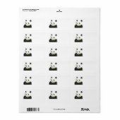 Étiquette Ours Panda (Feuille entière)