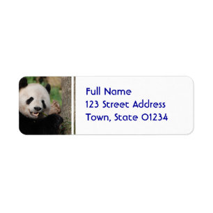 Étiquette Ours panda de sourire