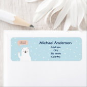 Étiquette Ours polaire mignon Pesonaillée (En situation)