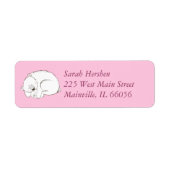 Étiquette Ours rose (Devant)