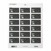 Étiquette Outils à main de boulangerie Fleurs Gold Confetti (Feuille entière)