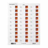 Étiquette Outils de métier des pompiers (Feuille entière)