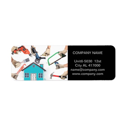 Étiquette Outils mécaniques Manufacture de menuiserie (Devant)