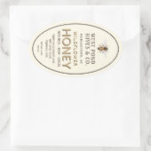 Étiquette Oval Queenline de miel Jar avec abeille  (Sac)