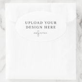 Étiquette ovale - 11,4 cm x 6,9 cm  (Sac)