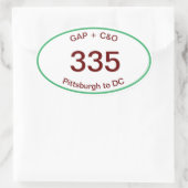 Étiquette ovale GAP + Canal C&O (Sac)