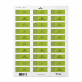 Étiquette Ovales Art Déco Vert (Feuille entière)