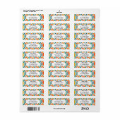 Étiquette Ovales et cercles (Feuille entière)