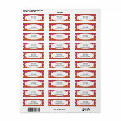Étiquette Ovales orange et rose (Feuille entière)