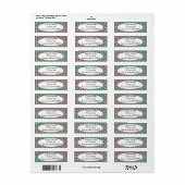 Étiquette Ovales rétro et demi-cercles (Feuille entière)