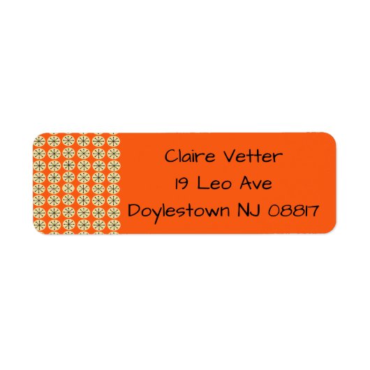 Étiquette Ovals et Starbursts (Devant)