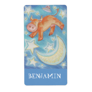 Étiquette Over the Moon 'Name'  label