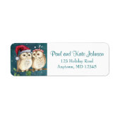 Étiquette Owl Always Love You mignon Noël Adresse de retour (Devant)