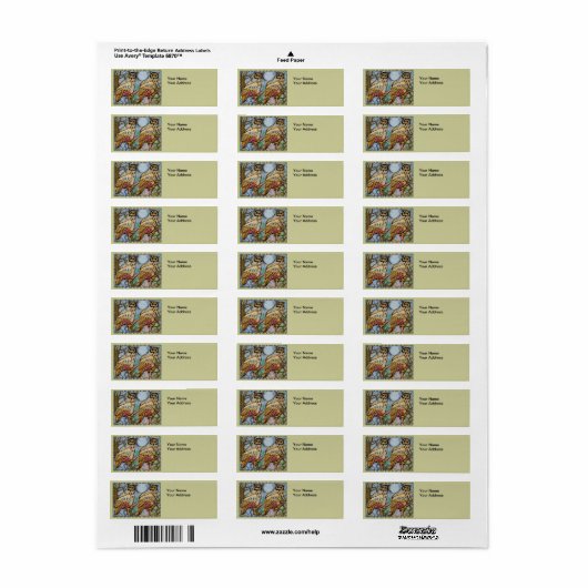 Étiquette Owls2 (Feuille entière)