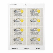 Étiquette Oyster Roast Seafood Adresse nautique (Feuille entière)