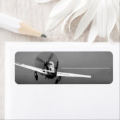 Étiquette P-51 Décollage de Mustang en pleine tempête (En situation)