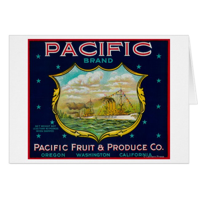 Étiquette Pacific Apple Crate (Devant horizontal)
