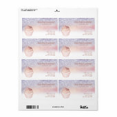 Étiquette Packaging rose gold pour cupcakes et friandises fa (Feuille entière)