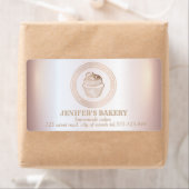 Étiquette Packaging rose gold pour cupcakes et friandises fa (En situation)