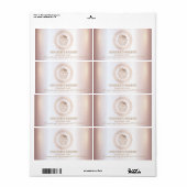 Étiquette Packaging rose gold pour cupcakes et friandises fa (Feuille entière)