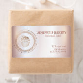 Étiquette Packaging rose gold pour cupcakes et friandises fa (En situation)