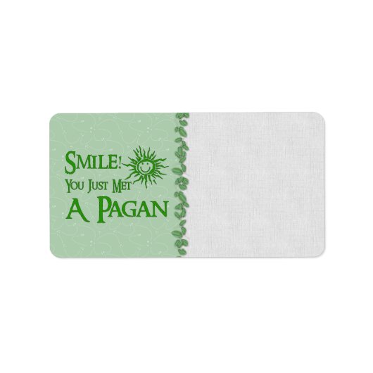 Étiquette Pagan Smile (Devant)