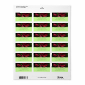 Étiquette Pagoda Flowers Colorful (Feuille entière)