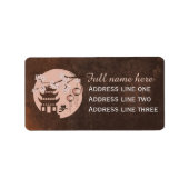 Étiquette Pagode rose fleur "Rêve" (Devant)