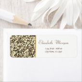 Étiquette Paillettes dorées, Simple, Blanc (En situation)