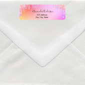 Étiquette Paillettes holographiques licorne adresse de retou