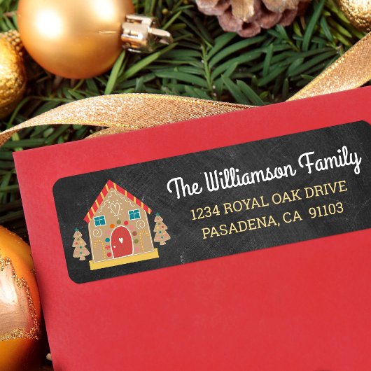 Étiquette Pain d'épice Maison Cute Chalkboard Script