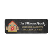 Étiquette Pain d'épice Maison Cute Chalkboard Script (Devant)