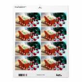 Étiquette Pain d'épice Sleigh I (Feuille entière)