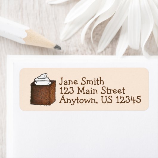 Étiquette Pain d'épice tranche de gâteau de Noël Pâtisserie (En situation)