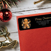 Étiquette Pain d'épices Joyeux Noël Adresse de retour