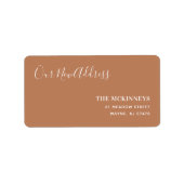 Étiquette Paint Rust Swatch Nouvelle adresse (Devant)