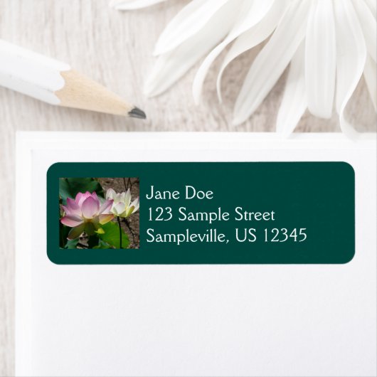 Étiquette Pair de Lotus (En situation)