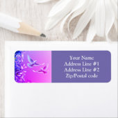 Étiquette Paire De Belles Colombes Blanches (En situation)