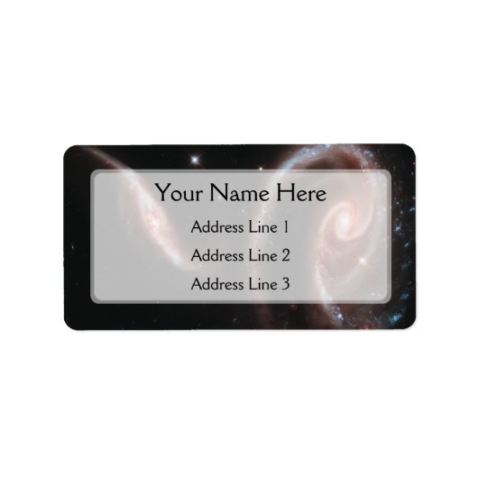 Étiquette Paire Galaxie Arp 273 (télescope Hubble) (Devant)