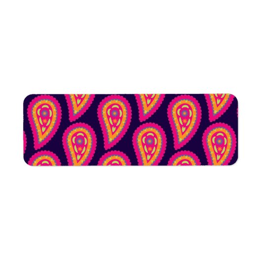 Étiquette Paisley coloré (Devant)