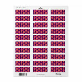 Étiquette Paisley coloré (Feuille entière)