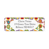 Étiquette Paisleys atomiques (Devant)