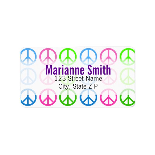 Étiquette Paix (Devant)