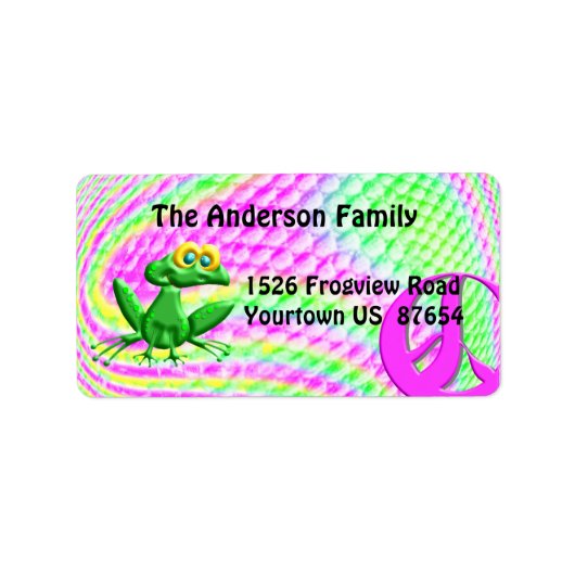 Étiquette Paix géniale Froggie (Devant)